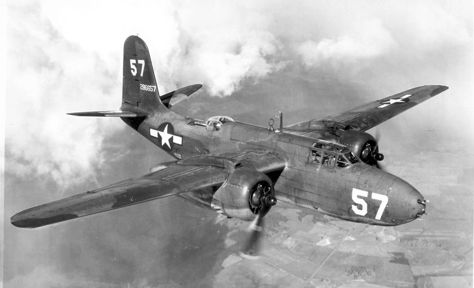 Army Air Corps A-20 Havoc plane during WWII