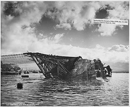 The USS Oklahoma was sunk during the Japanese surprise attack on Pearl Harbor.