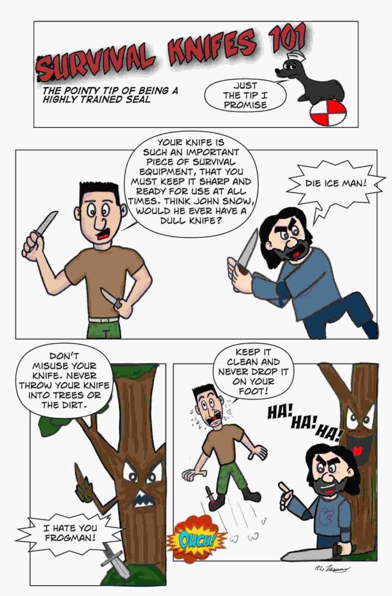 Navy SEAL survival knife tip