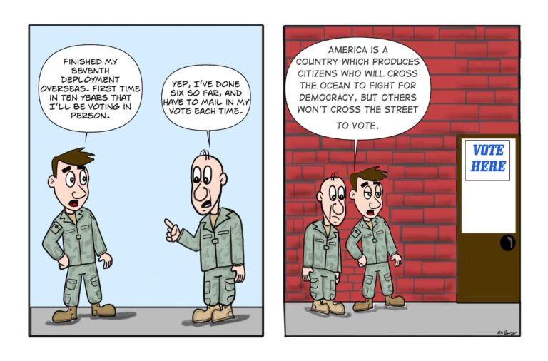 Soldiers deploy but vote. Army deploys overseas multiple times but still votes