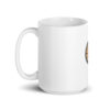 H marks a helicopter landing spot white glossy coffee mug right side view