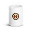 H marks a helicopter landing spot white 15 oz glossy coffee mug front view