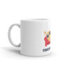 A rescue swimmer couch potato white glossy coffee cup right 11 oz side view.