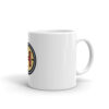 H marks a helicopter landing spot white glossy coffee mug side view
