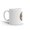 Heliport glossy white coffee cup. Right side 11 oz view.