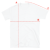 Product sizing diagram guide for t-shirts