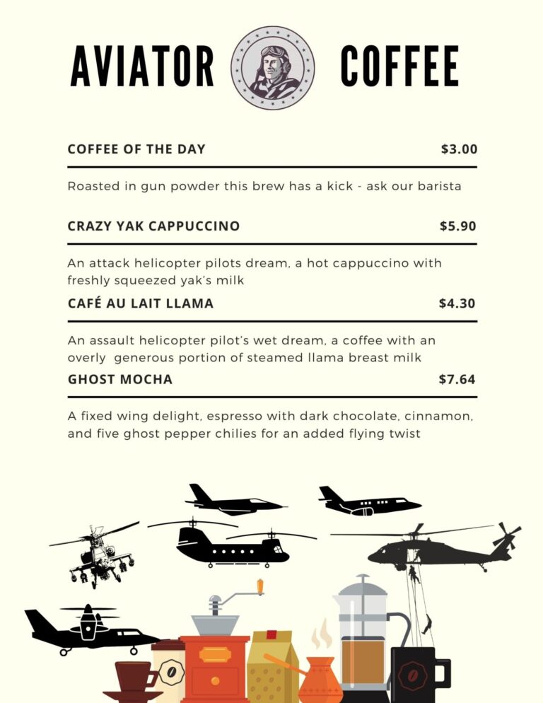 Aviator Coffee that will make you want to keep flying