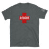 Rescue specialist search and rescue red cross grey shirt.