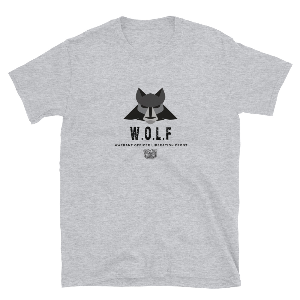 Army warrant Officer liberation front sport grey WOLF shirt.