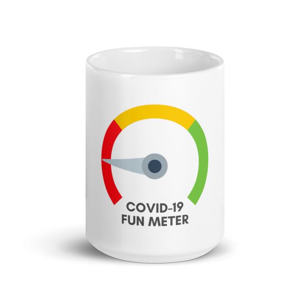 COVID 19 fun mete white glossy 15 oz mug