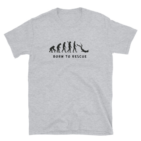 Rescue swimmers are born to rescue so others may live. This evolution grey shirt is for search and rescue specialists.