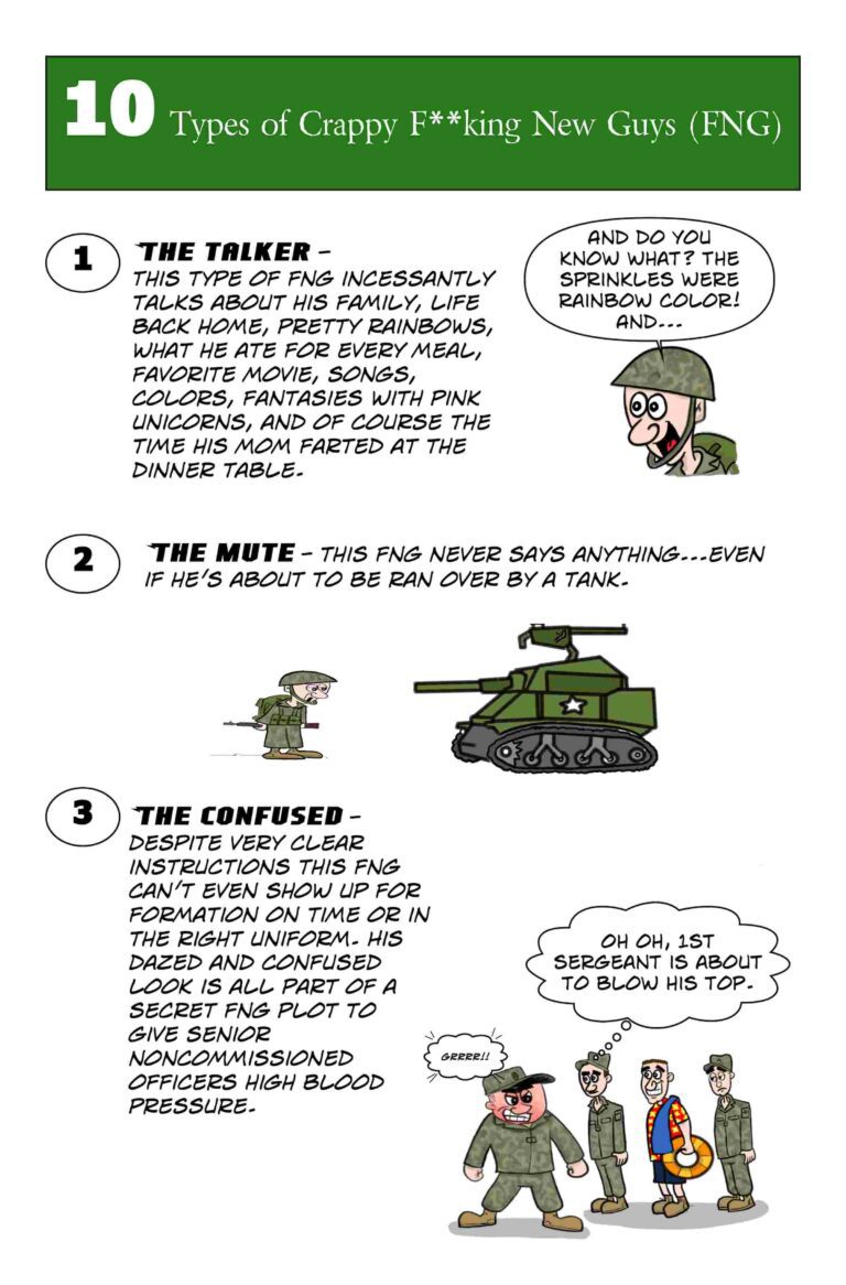 There are ten types of crappy FNGs in the military.
