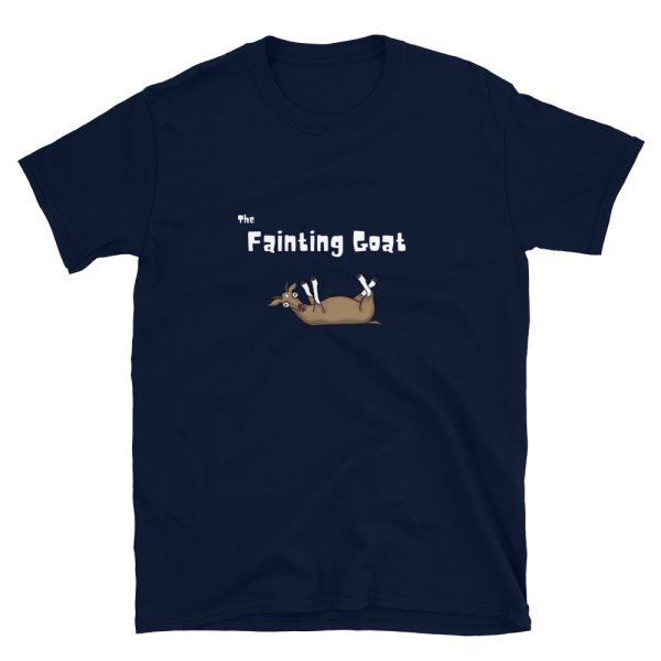 The fainting goat shirt was inspired by my family's real fainting goat Venus. So I drew the comic and made a shirt of the animal.