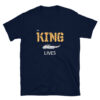 The King Lives is a navy blue shirt with a SH-3 Sea King Helicopter, which was used for search and rescue missions worldwide.