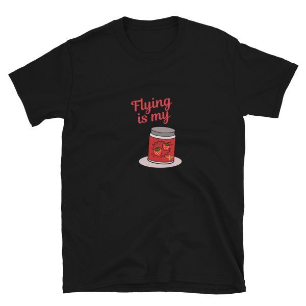 Flying is the jam for aircraft pilots and aviation enthusiasts. The frontlines t-shirt design is black colored and has a red jar of jam and army aviation wings logo on it.