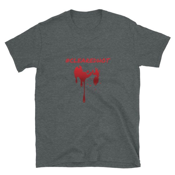 Cleared hot is the term used for attack pilots and soldiers to begin engaging with lethal force against the enemy. The frontlines military inspired grey t-shirt is available in all sizes.