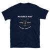 Nature's Way is The Frontlines navy blue shirt design created for all of the outdoor types that love to camp and be out in nature and sleep around.
