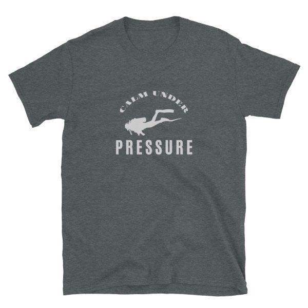 calm under pressure military shirt in heather gray and available in other colors and sizes